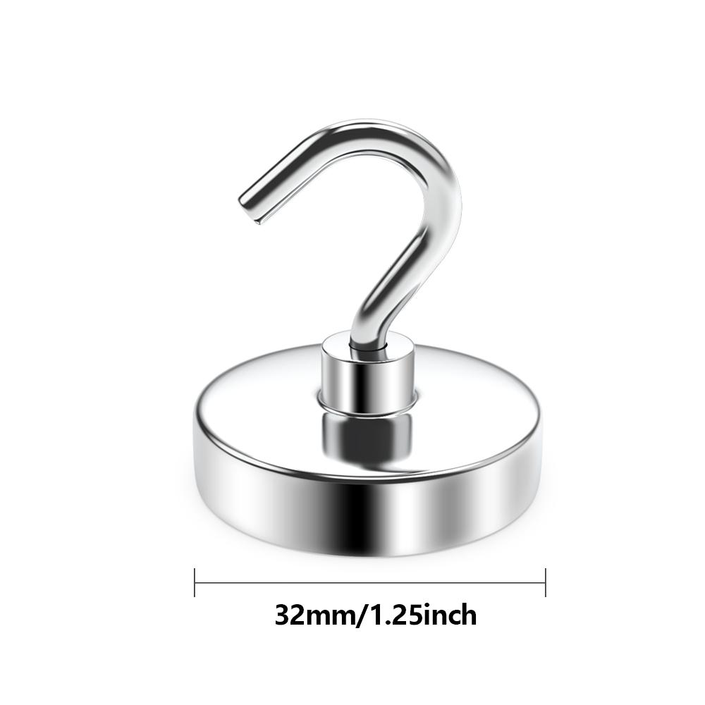 N52 Strong Magnetic Hooks Load Bearing Hook MultiPurpose Storage for Home Kitchen Bar Storage Key Hanging Hanger