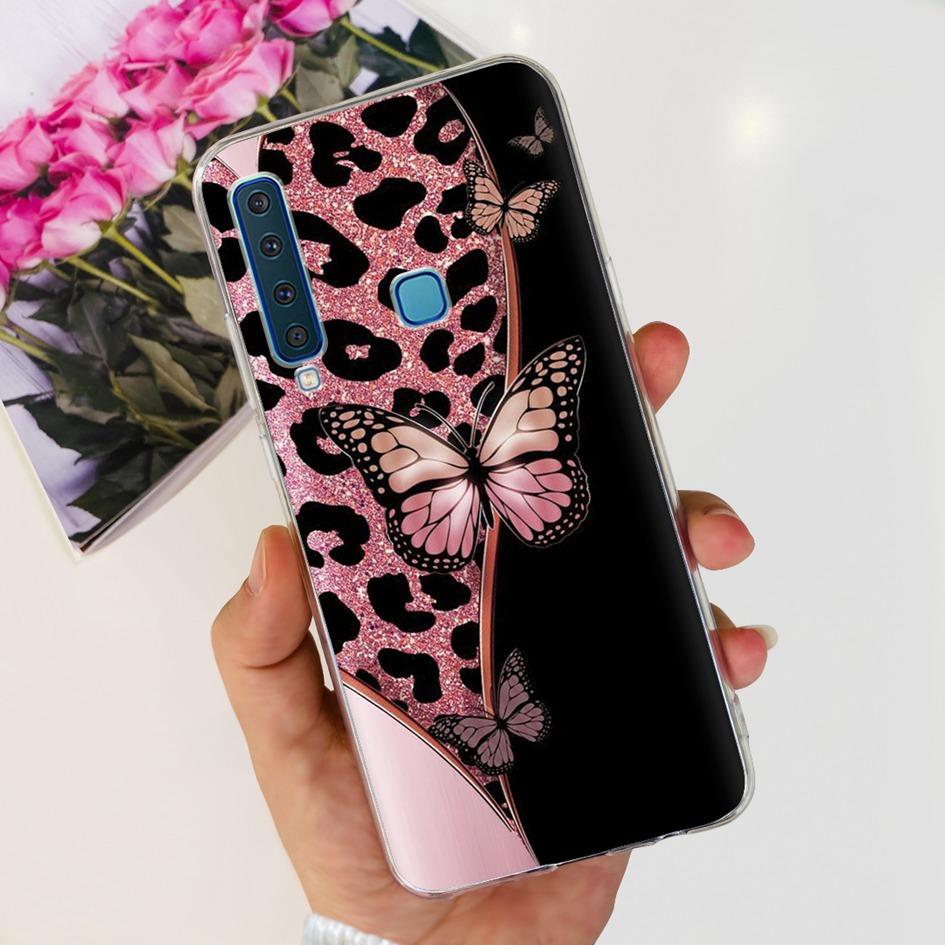 For Samsung Galaxy A9 2018 Case A920 SM-A920F Silicone Cover Popular Flower Clear TPU Soft Phone Case For Samsung A9 2018 Bumper