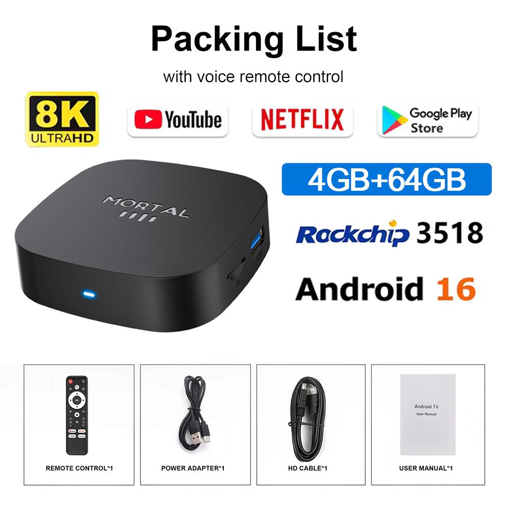 Android 16 Google Smart TV Box