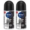 Nivea Men's Black & White Invisible Original Roll-On Deodorant 2 Pcs 50ml