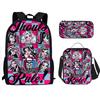 Elementary School Cartoon Backpack And Peripheral Backpack Three Piece Set
