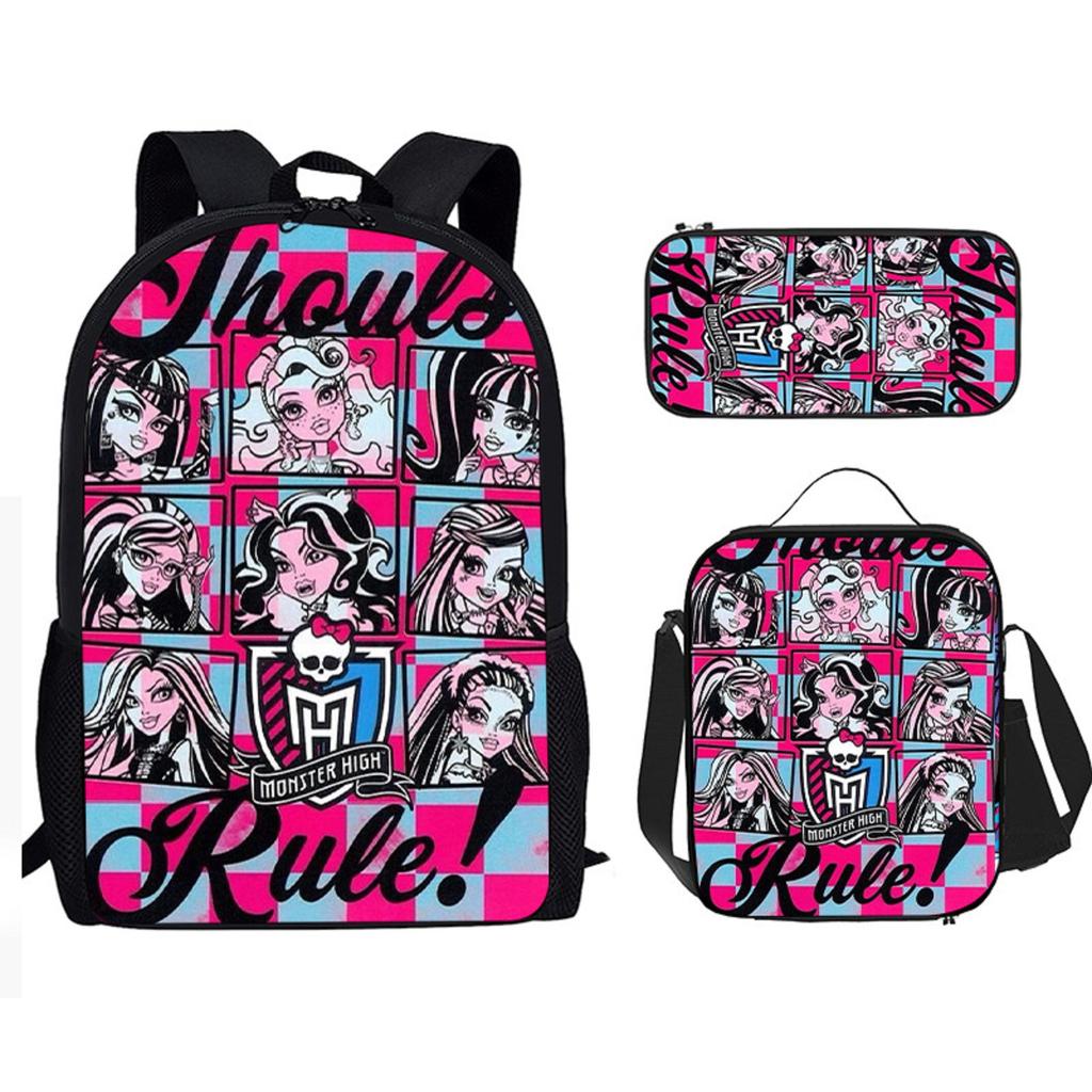 Elementary School Cartoon Backpack And Peripheral Backpack Three Piece Set