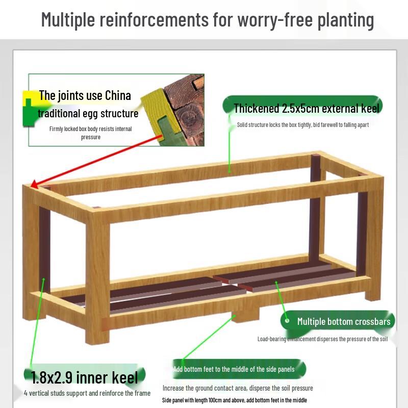Outdoor Anti-Corrosion Wooden Planter Box