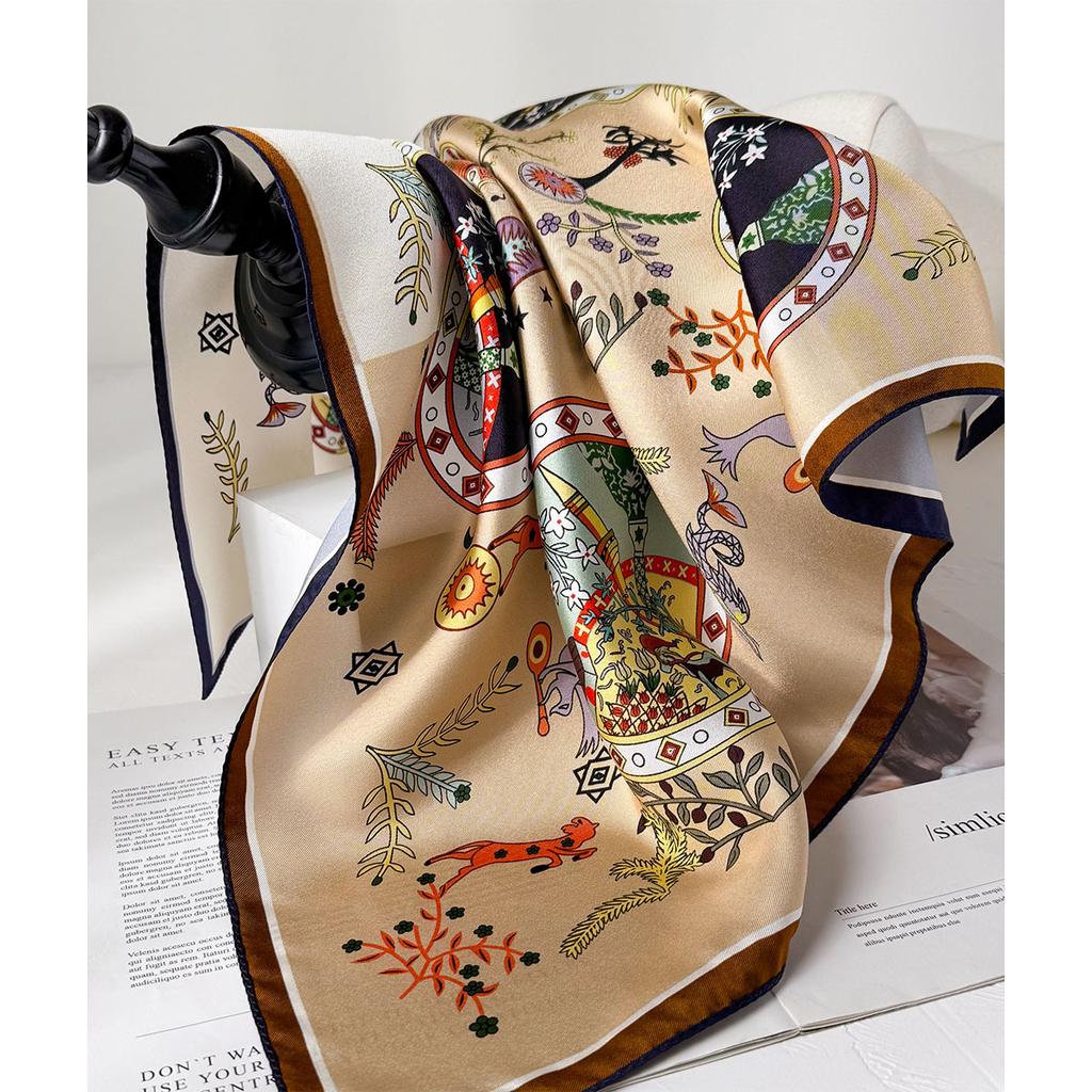14 Momme 100% Natural Twill Silk Scarf Women Neck Double Side Female Foulard Headband Shawl Wrap Square Hijab Bandana Scarves