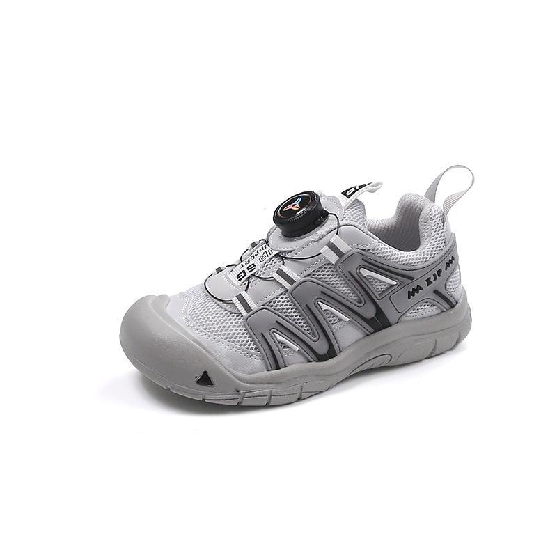 

Boys shoes 2025 new summer children s button little white mesh shoes mesh breathable sports dad shoes student running 23