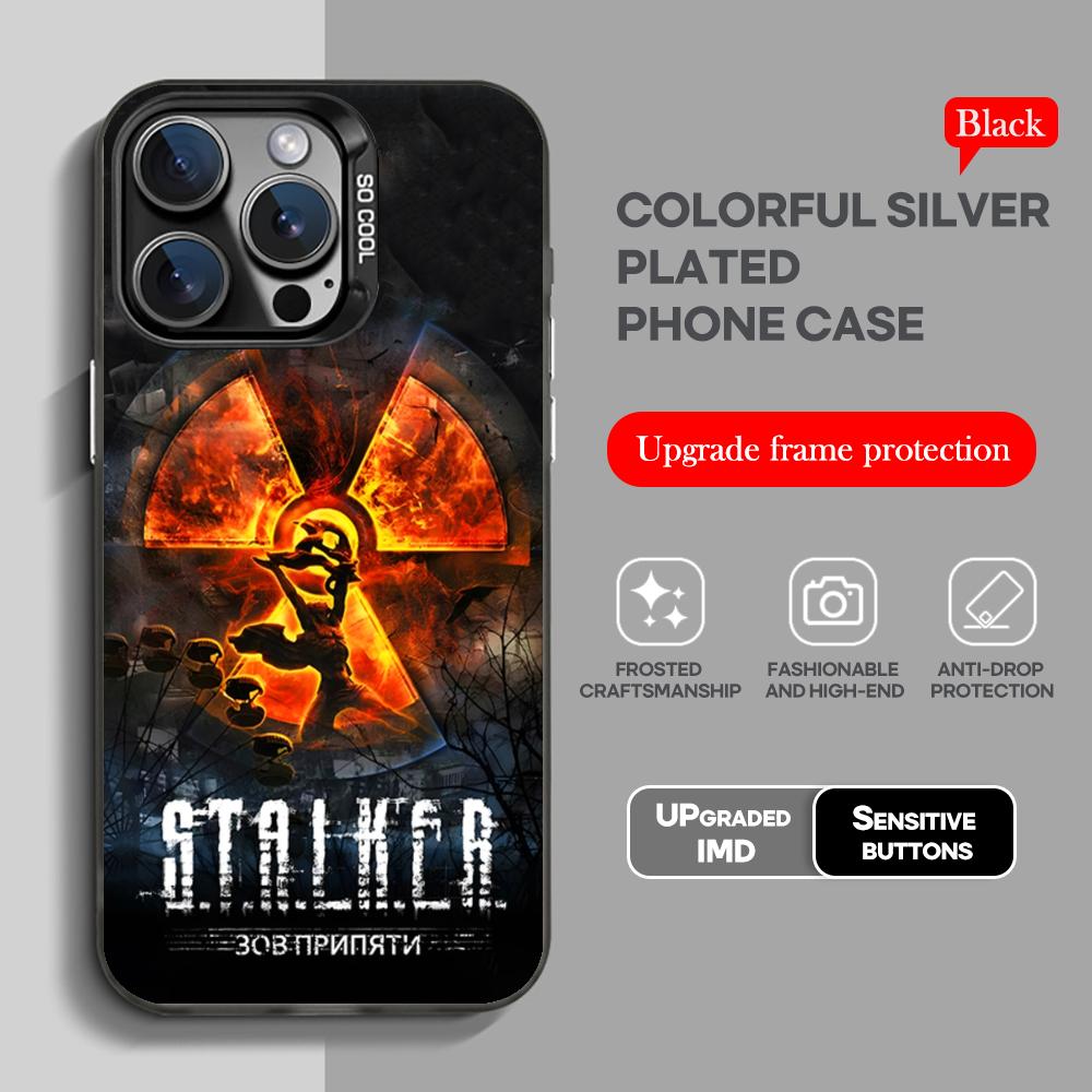 

Ігровий чохол для телефону Stalker 2 чорний IMD Кольоровий Сріблястий Підходить м який чохол для iPhone 16 15 14 13 12 11 XS Pro Max iPhone XR