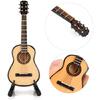 2PCS Small Wood Guitar Model Intricately Designed Collectors Item Guitar Display Ornament for Musicians and Gift Giving