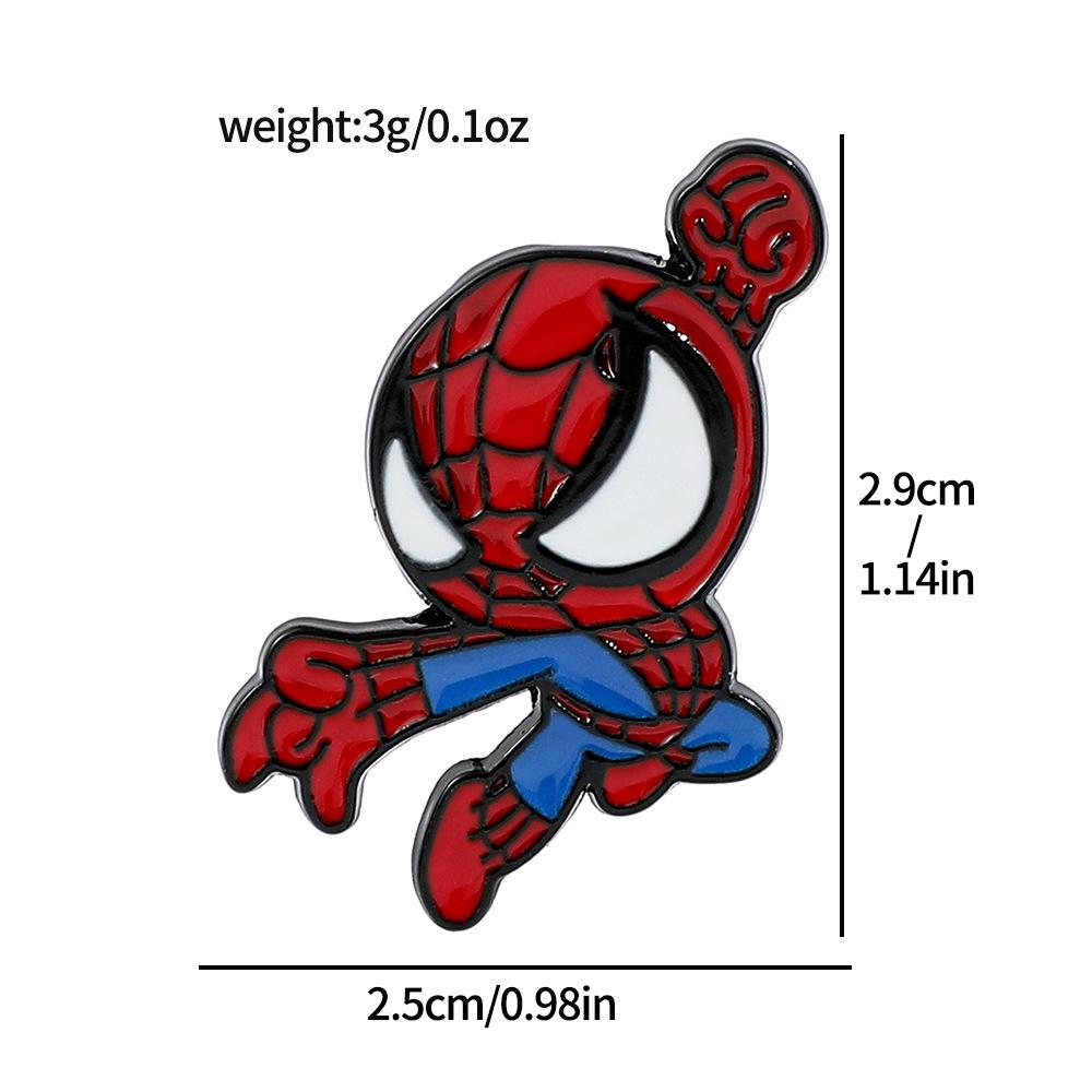 89 Spider-Man Alloy Brooch Marvel Superhero Spider-Man Metal Badge Backpack Jacket Personalized Decoration