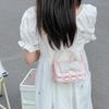 Korean Style Pearl Handbag PU Leather Children Coin Purse Casual Bow Crossbody Bag Storage Phone