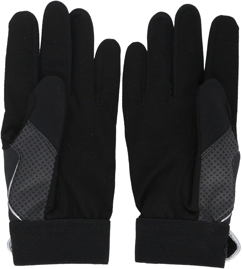 adidas Baseball Batting Size 23 Size LBG854 Gloves, Warm, Black/Silver (1913), L,