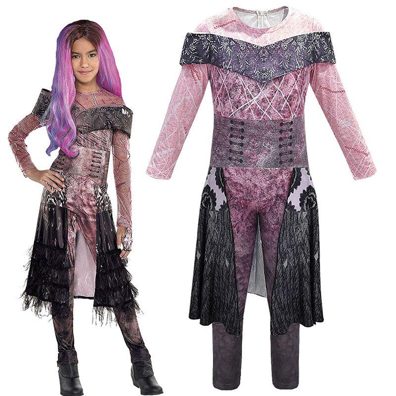 Elegantes und auffälliges Descendants 3 Evil Audrey Cosplay-Kostüm für Mädchen Halloween