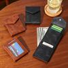 Yousheng Vertical Card Wallet Slim Card Holder Cash Wallet Snap Button Closure Retro Faux Leather Wallet Gift for Men