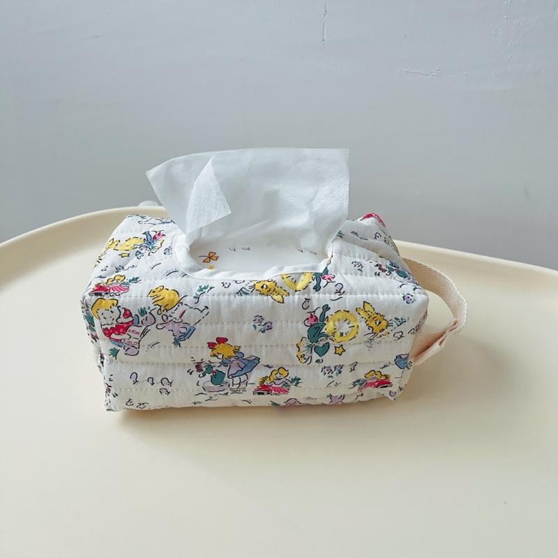 Wipes Case Quilted Baby Wipes Dispenser Dustproof Wipe Holder Printed Pattern Wipes Box Baby Wipe Case Keep Wipe Wet