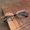 Retro Frameless Ultra Light Reading Glasses Block Blue Light Computer Eyewear for Women Men +1.0 to +4.0