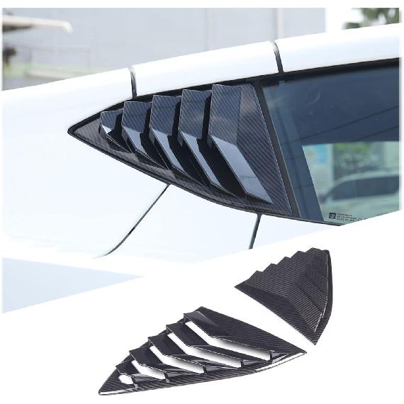 Rear Side Window Louvers Cover Trim for Corvette C8 2020-2025 Racing Style Triangular Window Glass Blinds for Chevrolet Corvette C8 Manual