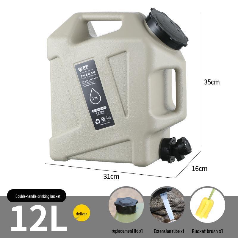 Montowany na samochodzie zewnętrzny kempingowy zbiornik na wodę z kranem