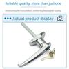 Garage door handle lock replacement zinc alloy silver rainproof cabinet lock with easy installation and secure design