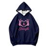 Unisex Bluza z Długim Rękawem z Nadrukiem i Kieszenią