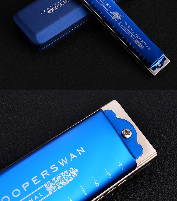 Swan 24-Hole Harmonica, C Key, Double Reed for All Levels – Perfect for Practice, Performance & Competition