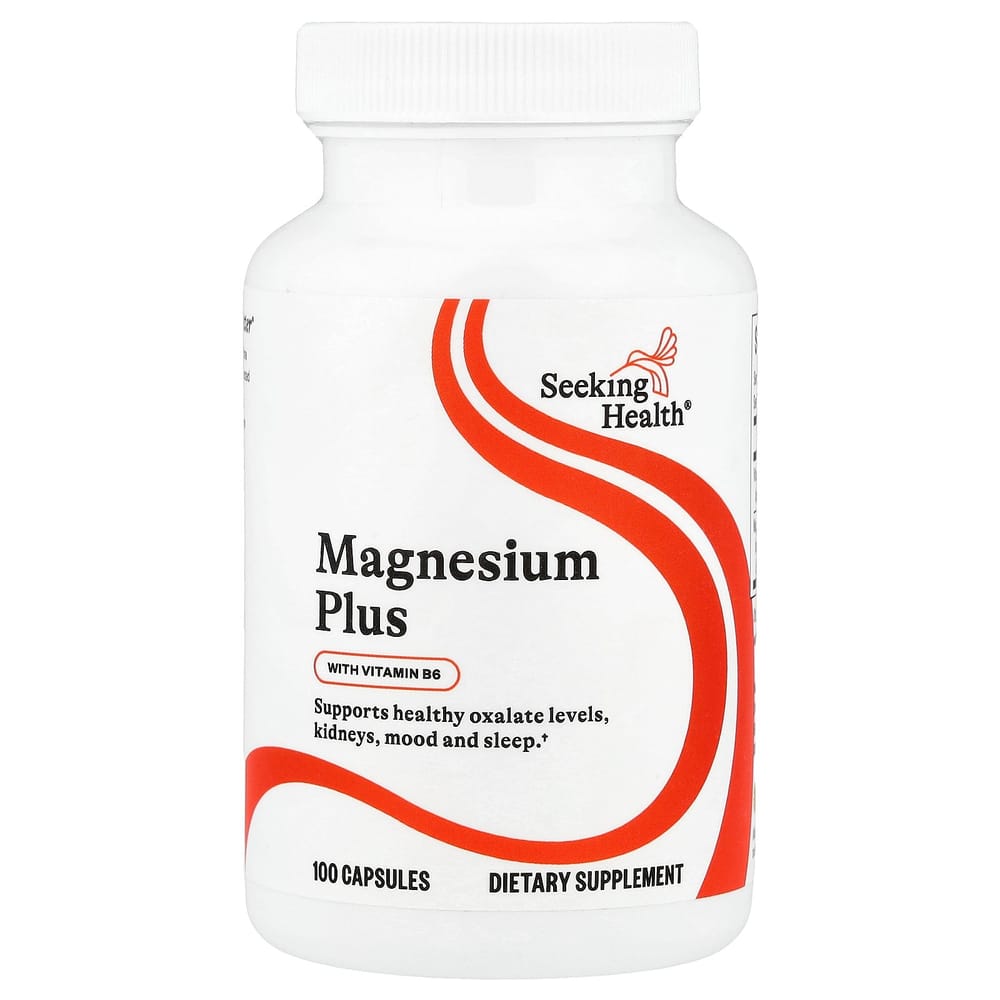iHerb Seeking Health Magnesium Plus Vitamin B6 Veggie Capsules, 100 Count