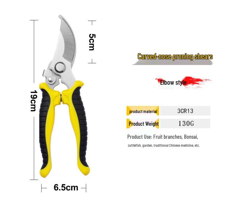 Multifunctional Stainless Steel Pruning Shears for Gardening, Grafting, and Flower Branches