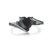 ZHOUYANG Love Heart Rings For Women Wedding jewellery Purple Zircon Black Gold Engagement Gifts Jewelry R110