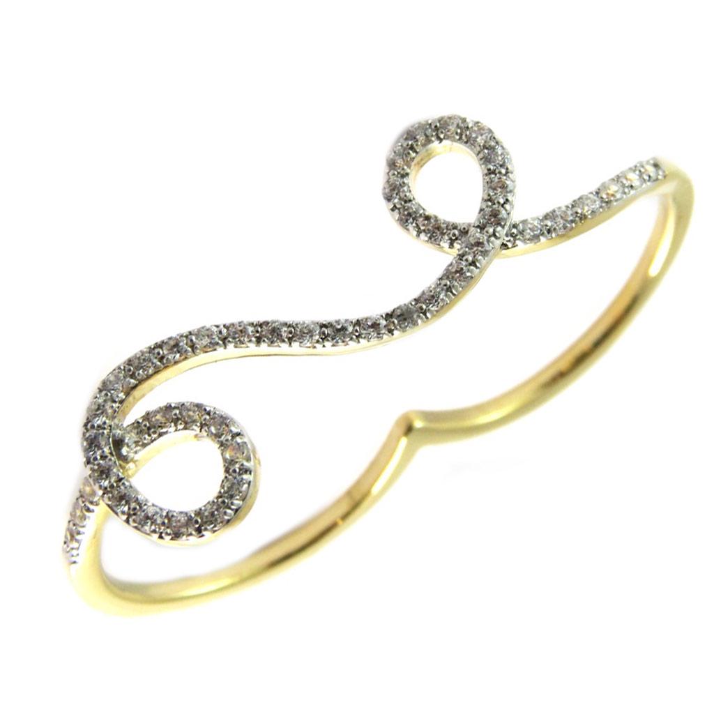 

Altesse [P1950] - Кольцо Sissi из белого золота с множественным покрытием - 25x10 мм