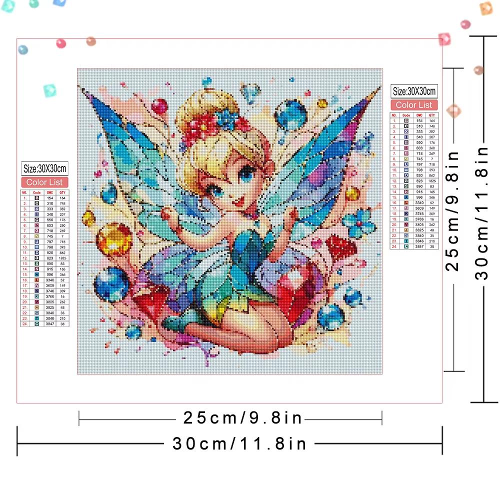 Diamond Embroidery Tinker Bell Stitch Maleficent Painting Picture The Nightmare Before Christmas Mosaic Wall Decor