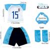 Soccer Uniform Outfit for 18''/43cm Doll Clothes & Accessories for Sports Girl Dolls Set Shorts Socks Bow Tie Gifts for Girls