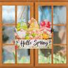 Spring Dwarf Country Pastoral Farmhouse Wall Hanging Hello Welcome Door Sign Wooden Sign Cartoon Door Hanging