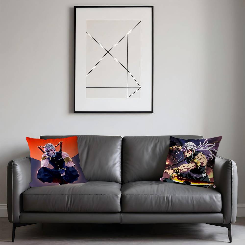 Tengen Uzui Stitch Lucky Dragon Pillow Cover Sofa Cushion Cover Home Room Decoration Children Gift