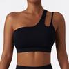 Oblique Shoulder Bubble Wrap Yoga Bra Cloud Sense Beauty Back Exercise Underwear Asymmetrical Shoulder Strap Running Workout Vest Tops
