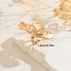 Gold Color Exaggerated Metal Flower Rings for Women Men Hiphop Cool Geometric Opening Rings All Saints' Day  Accessories