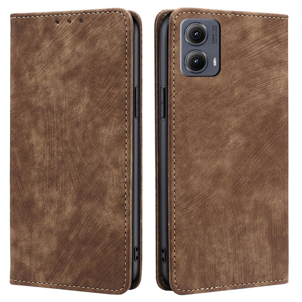 

For Motorola Edge (2024) 5G Case RFID Blocking Wallet Leather Phone Cover E
