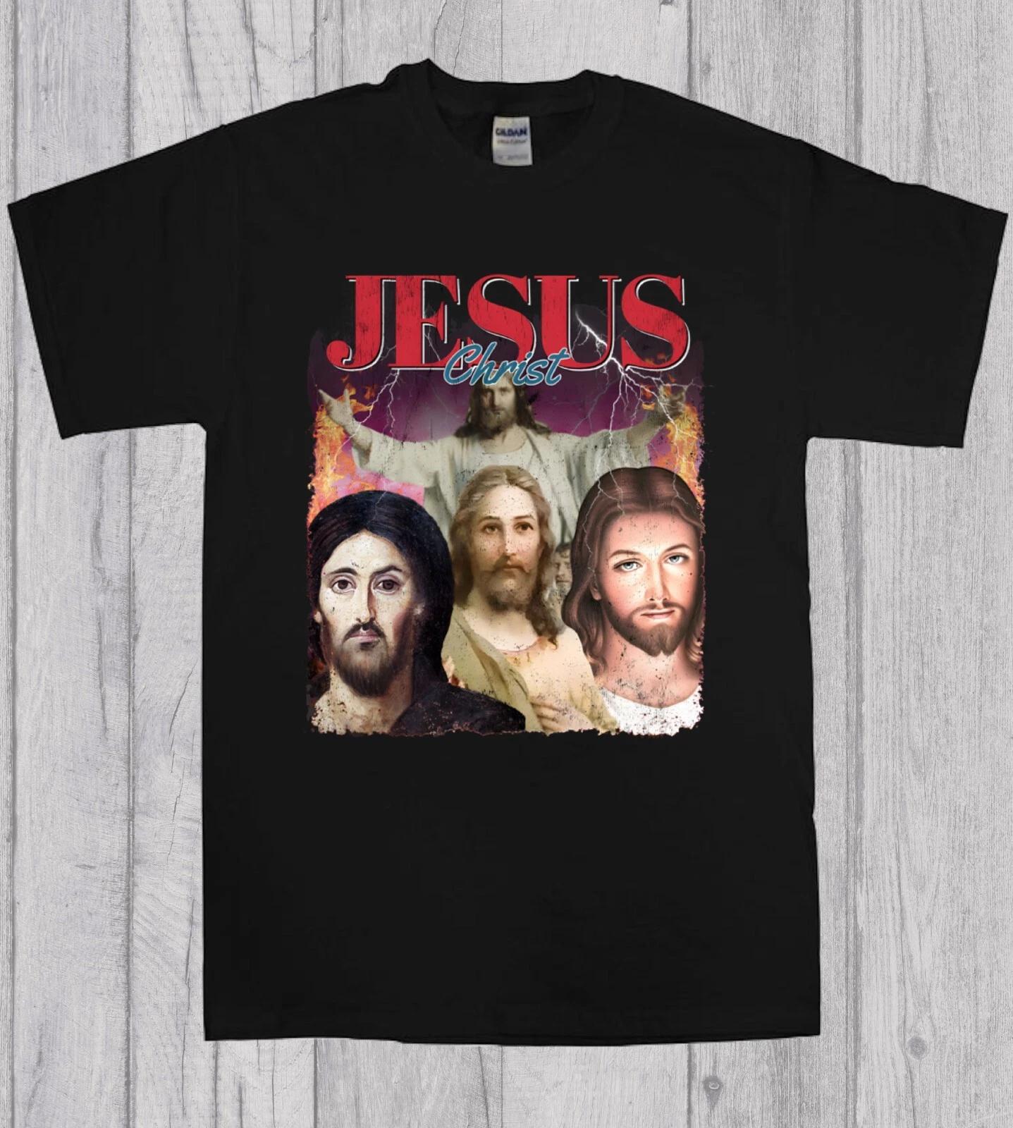 Funny Jesus Christ Heavy Metal 90s Bootleg Style Christian Unisex T-Shirt 4XL