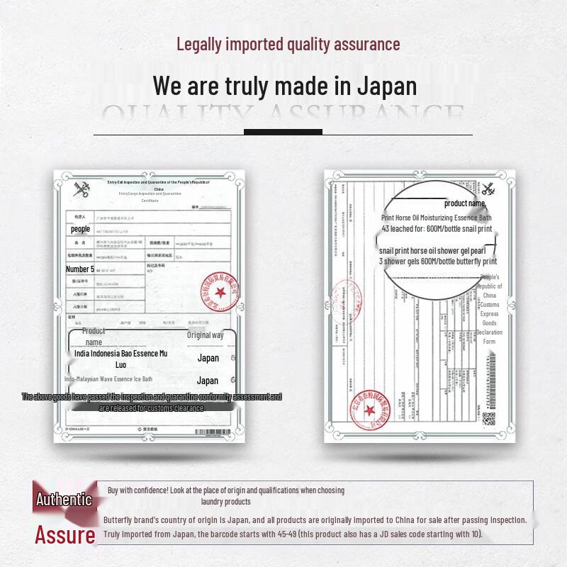 Butterfly Print Hokkaido Horse Oil Pearl Essence Shower Gel Gift Set