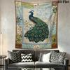 Peacock Wall Tapestry Aesthetic Wall Hanging Printed Fabric Blanket Decorative Tapestries for Bedroom Living Room Home Decor