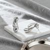 Double Teardrop Stud Earrings for Women Polished Smooth Water Drop Design Modern Fashion Party Daily Novel Metal Jewelry