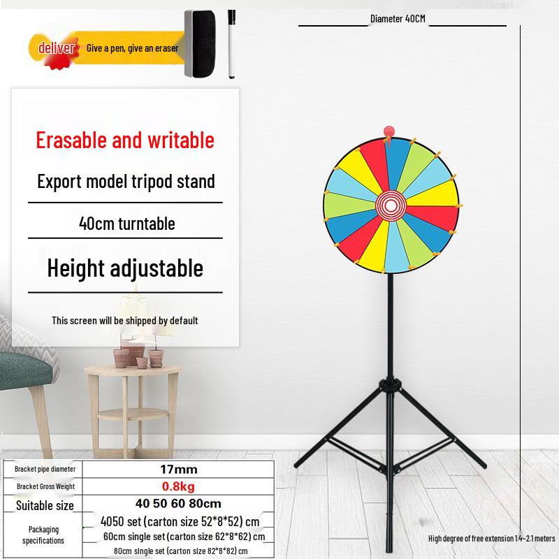 Entertainment Game Turntable: Wipeable Iron Lucky Lottery Spinner