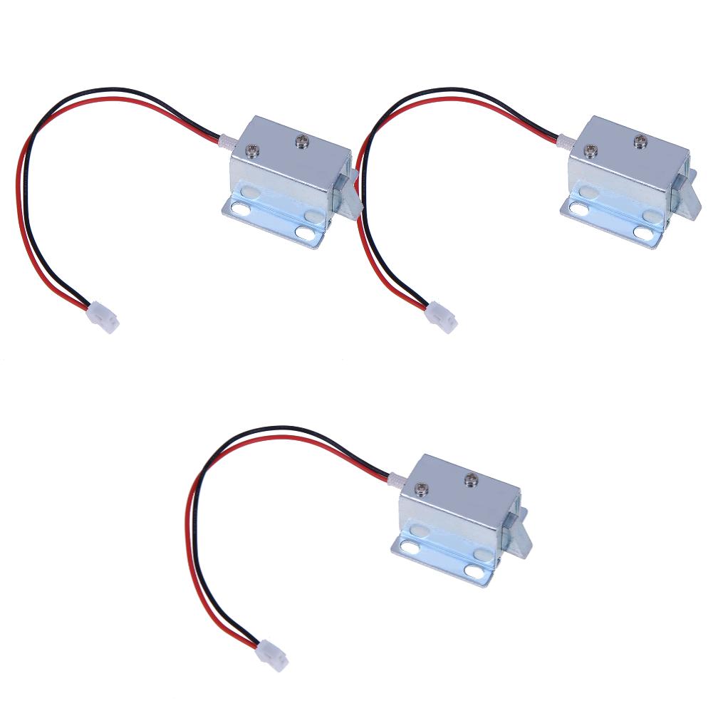 DC 12V Electric Solenoid Lock Anti-vibration Electric Bolt Lock Low Power Consumption Anti-skidding for Schools Factories Banks