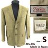 USED/80s-90s Japan Vintage Taylor Wool Tailored Jacket Mens S Olive Single Side Vent Fully Lined