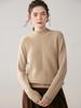 Women's Urban Casual Cashmere Sweater - Half-High Neck, Long Sleeve, Thick, Solid Color, Autumn/Winter Pullover Base Layer.