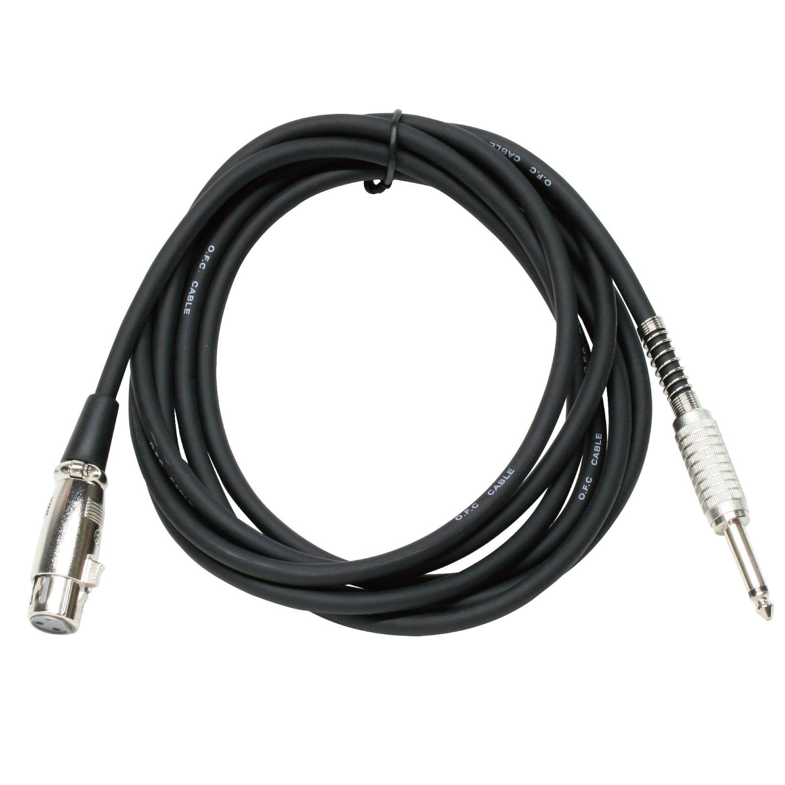 

TECH Microphone Cable XLR (Female) / Phone (Male) 3m TMC-3 Black