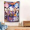Re:Tapestry z anime Re:Zero - Život s nulovým startem v jiném světě, Ram Rem Emilia Halloweenové vydání časopisu Nástěnná dekorace, Měkký polyester