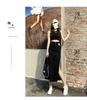 2021 Women's High Waist Slim Fit Denim Midi Skirt with Side Slit