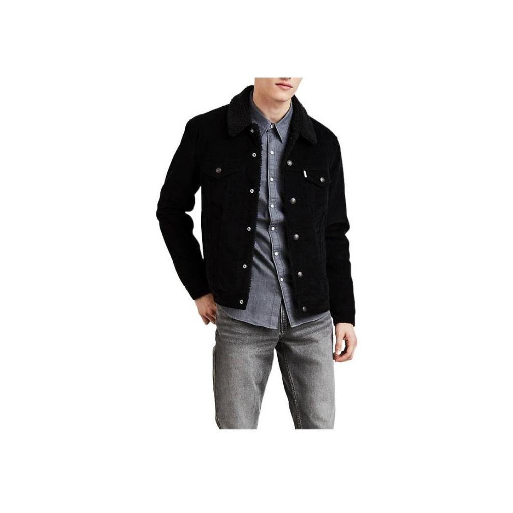 Levis FW22 Solid Color Long Sleeve Jacket Men Jacket Black 16365-0068