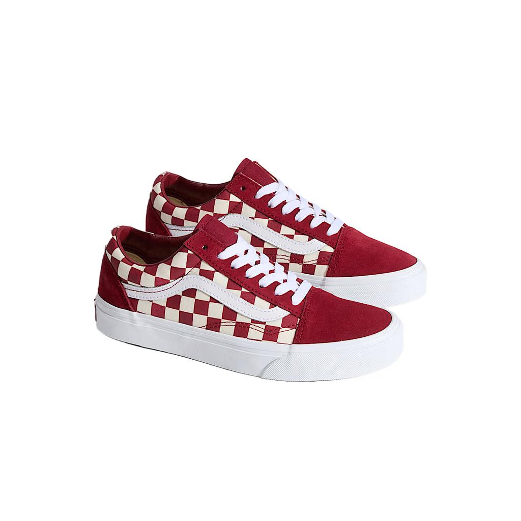 Vans Old Skool Checkerboard - Red Unisex Sneakers Checkerboard-Red VN000DB3Y52
