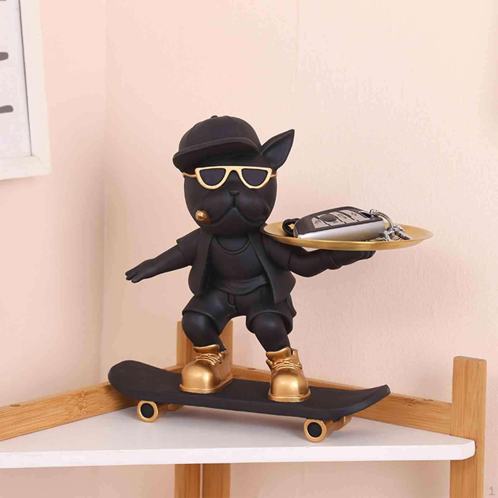 

Поднос для скульптуры собаки для домашнего декора - уникальный органайзер для фигурок животных Standing