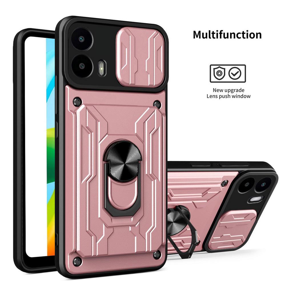 Card slot Camera protect case for Moto G35 G15 G73 E13 G72 G53 G23 G13 G32 G22 G60 G30 G10 Armor Hybrid Ring Cover