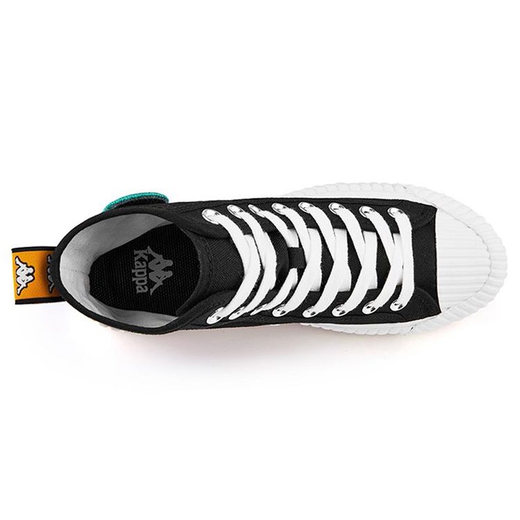 Kappa Artist Collaboration Logo Slip Resistant Durable High Top Canvas Shoes Unisex Sneakers Black K0AW5VS82D-990